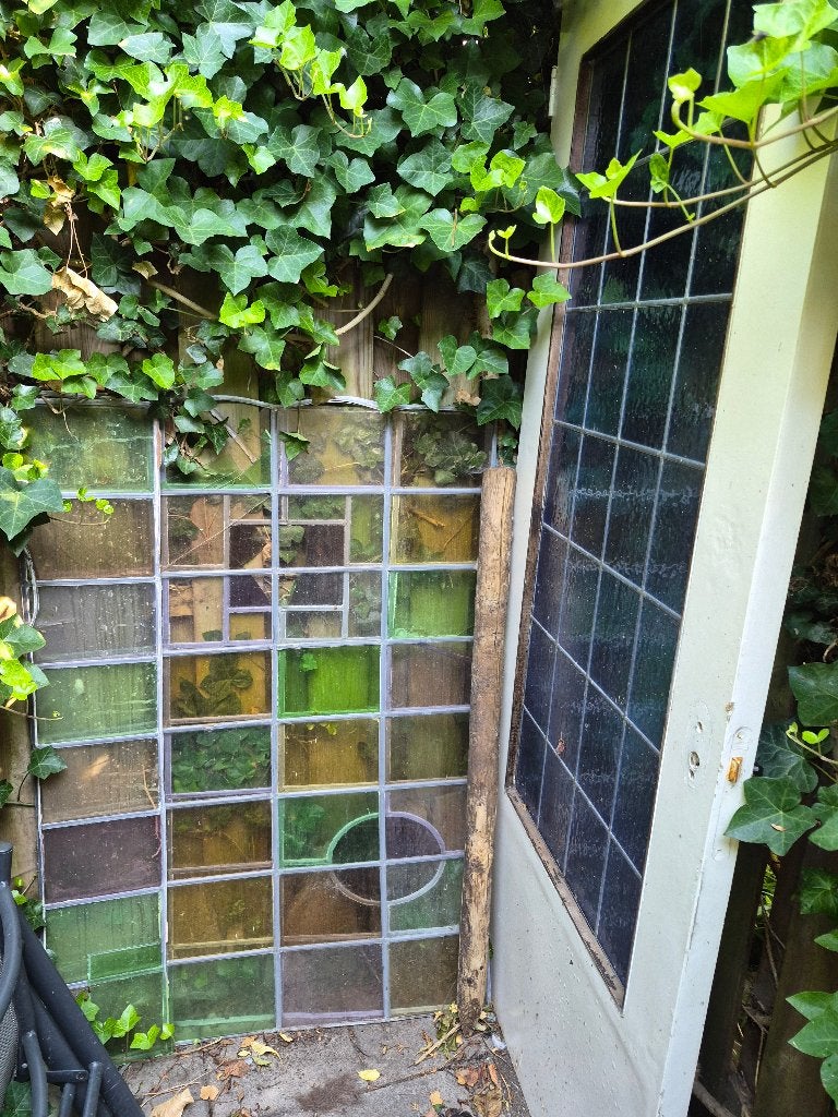 oud glas in lood, Ophalen, Gebruikt, Minder dan 80 cm, Overige typen