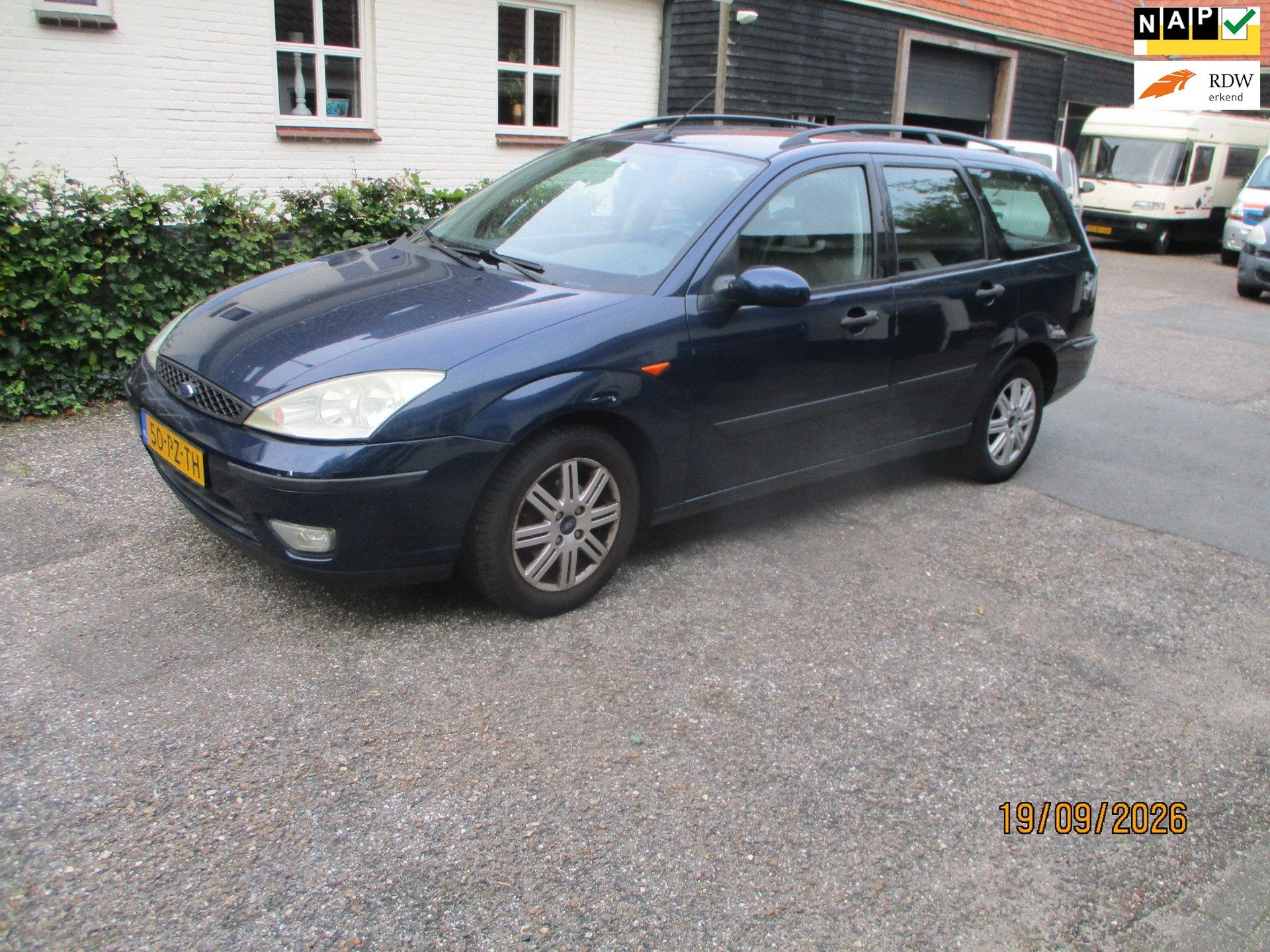 Ford Focus Wagon 1.6-16V Futura APK 3-2027, leren bekleding, Auto's, 1596 cc, Gebruikt, Zwart, 4 cilinders