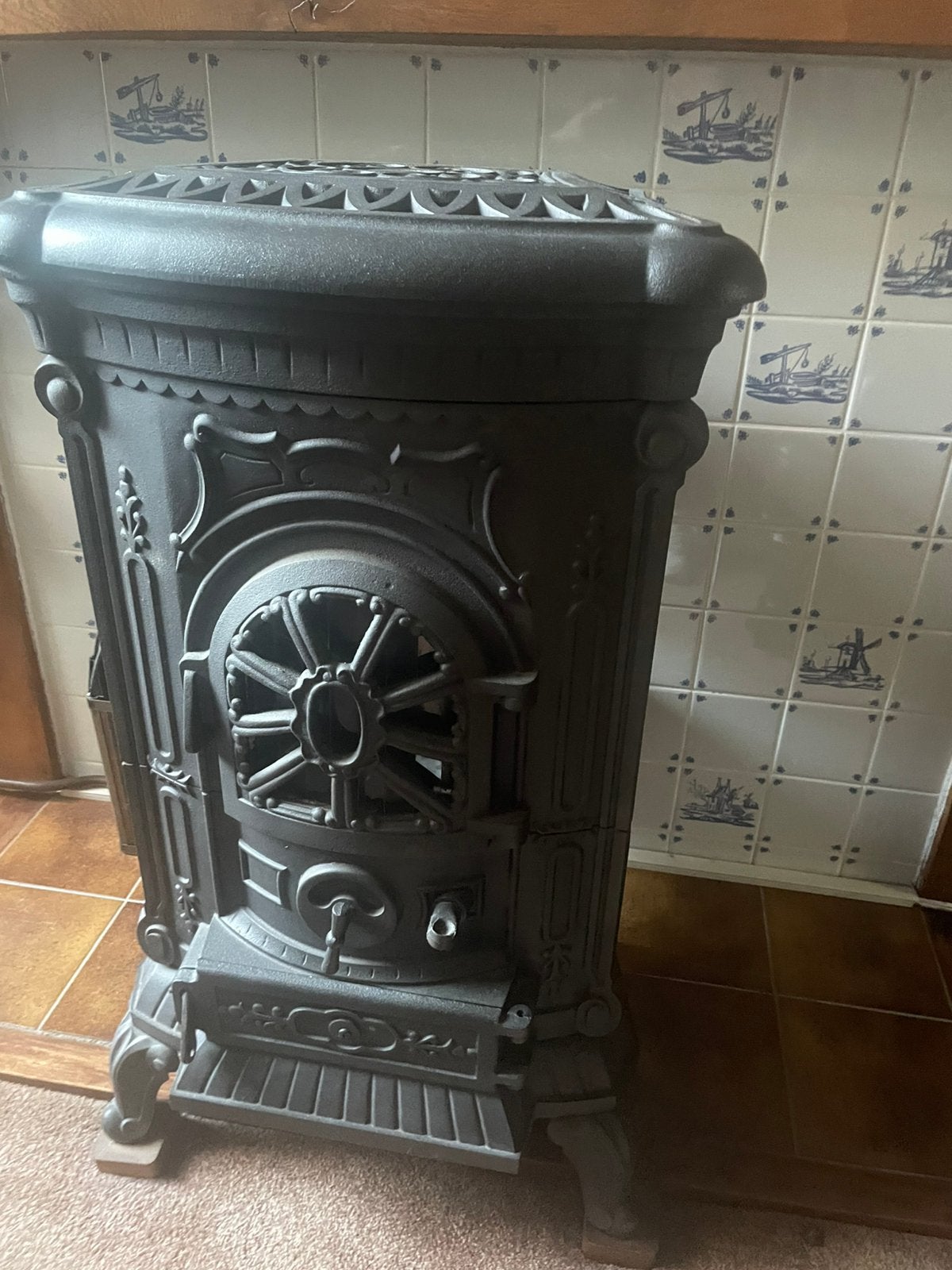 GIETIJZEREN GASKACHEL, Huis en Inrichting, Kachels, Ophalen, Zo goed als nieuw, Gas, Gaskachel