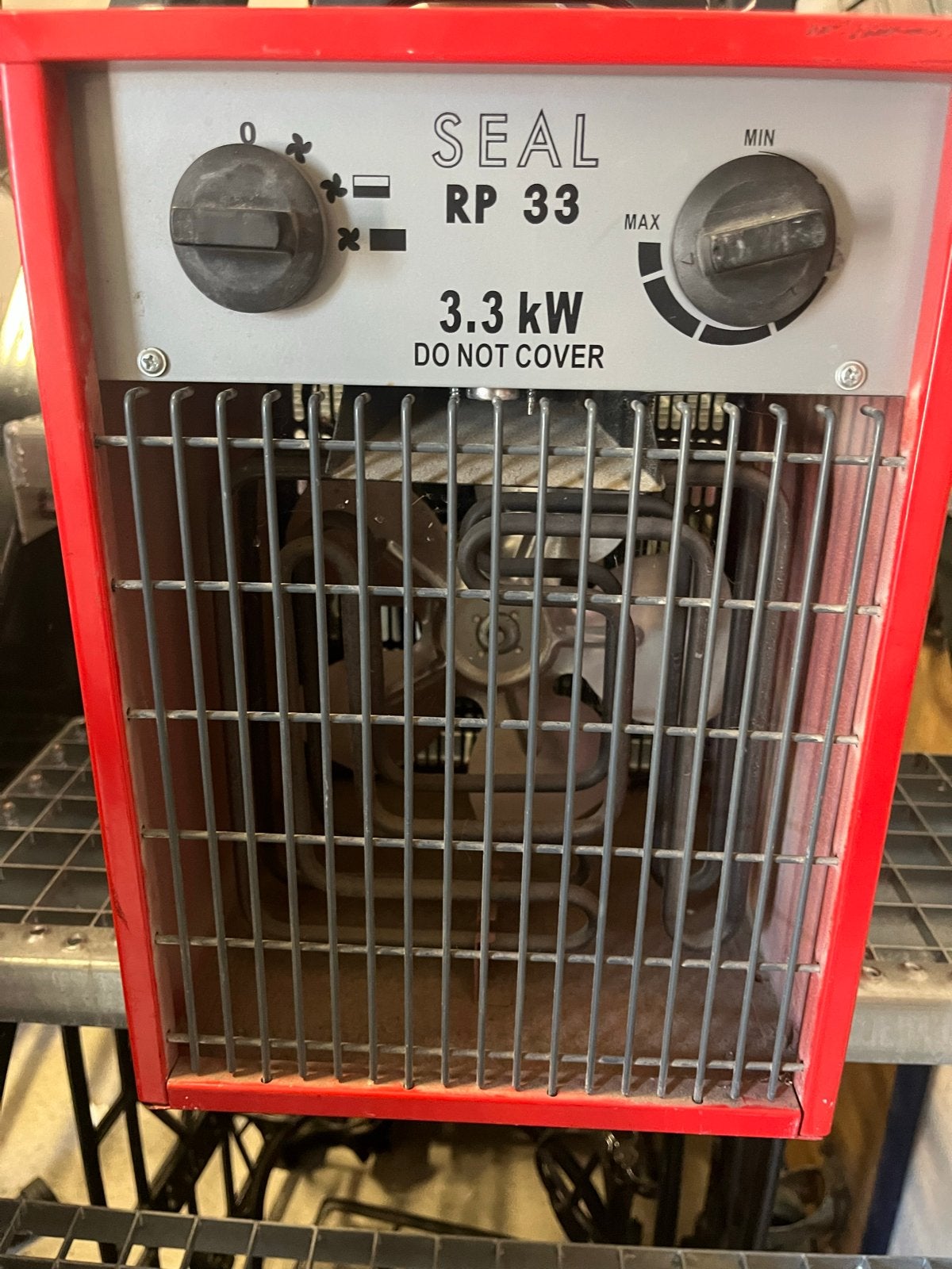 Elektrische werkplaatskachel 3,3 kW met thermostaat, Ophalen of Verzenden, Gebruikt