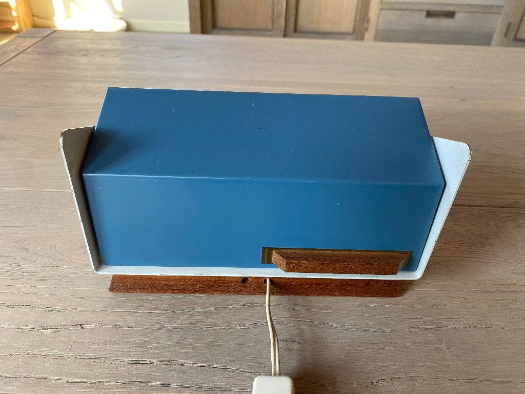 Vintage Hiemstra Evolux / Wilko Leuchten nachtlampje 2, Gebruikt, Bedlamp, E14 (klein), Ophalen of Verzenden