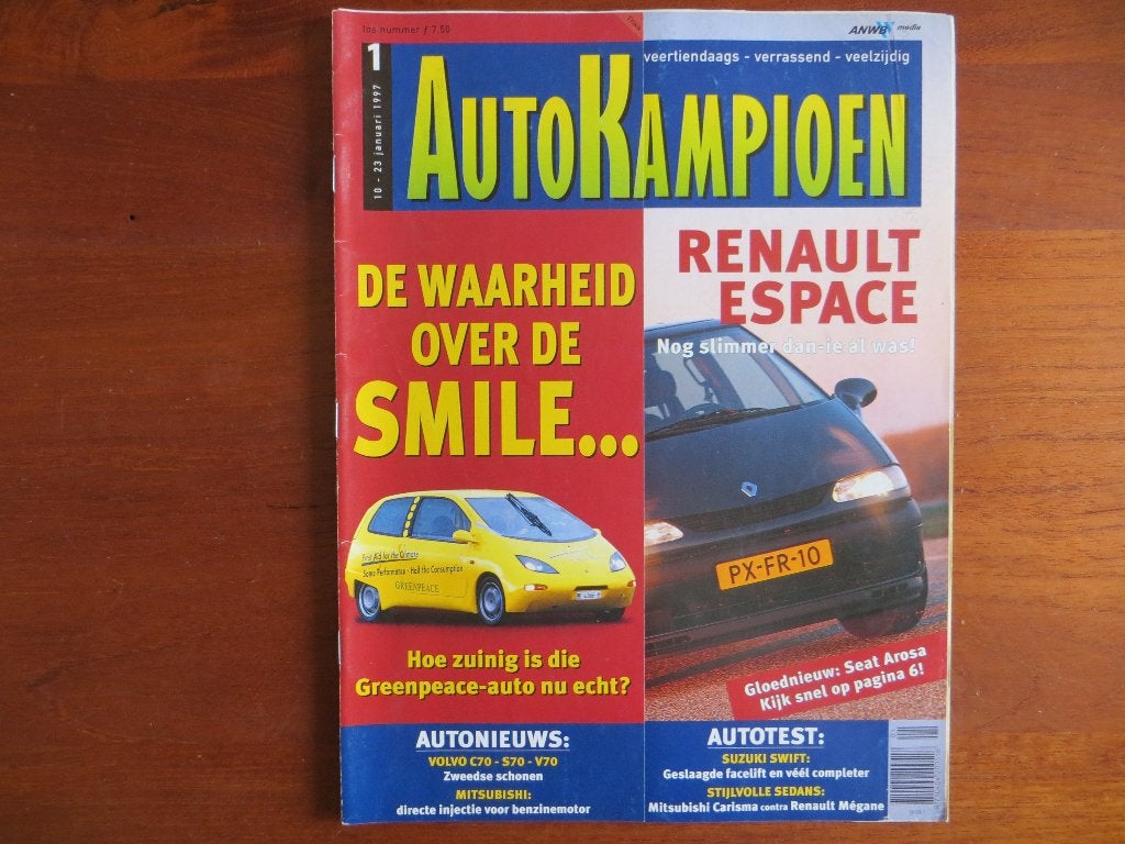 Autokampioen 1 1997 Renault Espace, Smile, Volvo C70 S70 V70, Ophalen of Verzenden, Nieuw, Renault