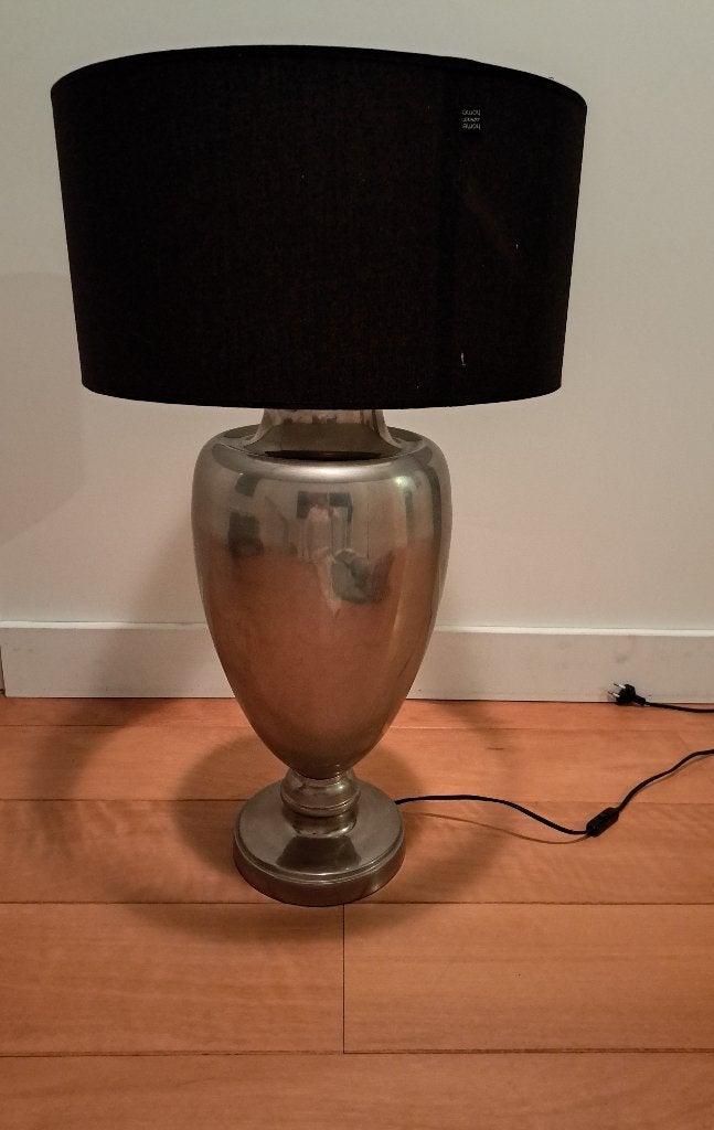 Grote chromen lamp Light& Living, Ophalen, Zo goed als nieuw, Metaal