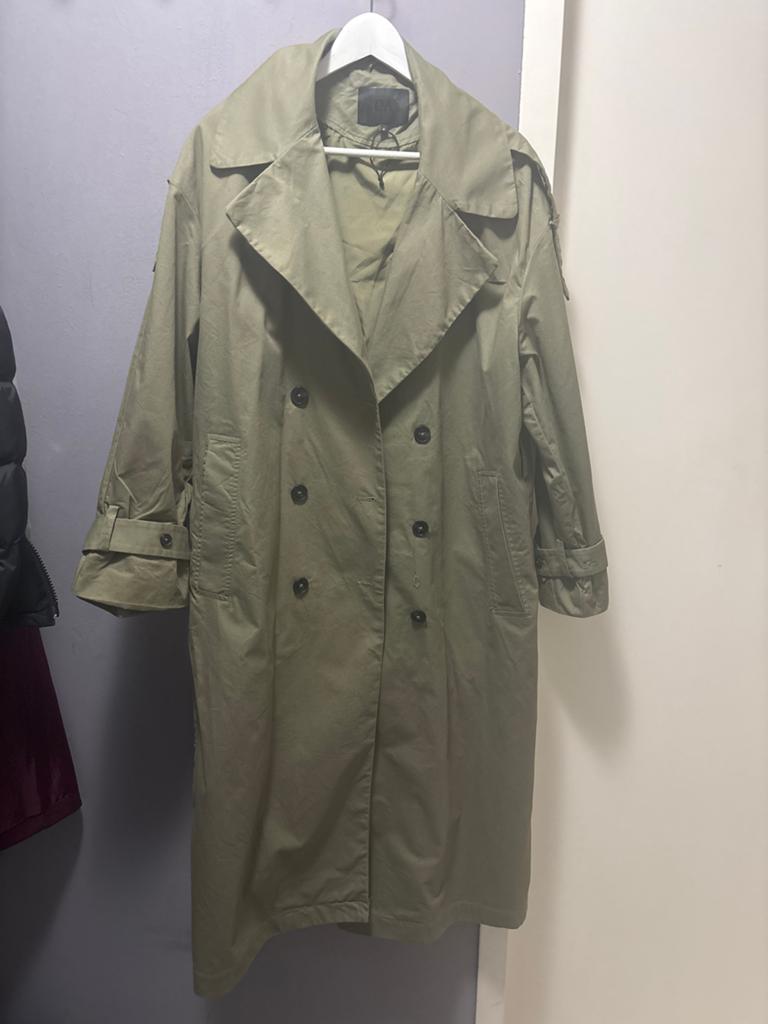 C&A Groene Trenchcoat Maat M - Zo goed als nieuw, Kleding | Dames, Ophalen of Verzenden, Zo goed als nieuw, Maat 38/40 (M), Groen