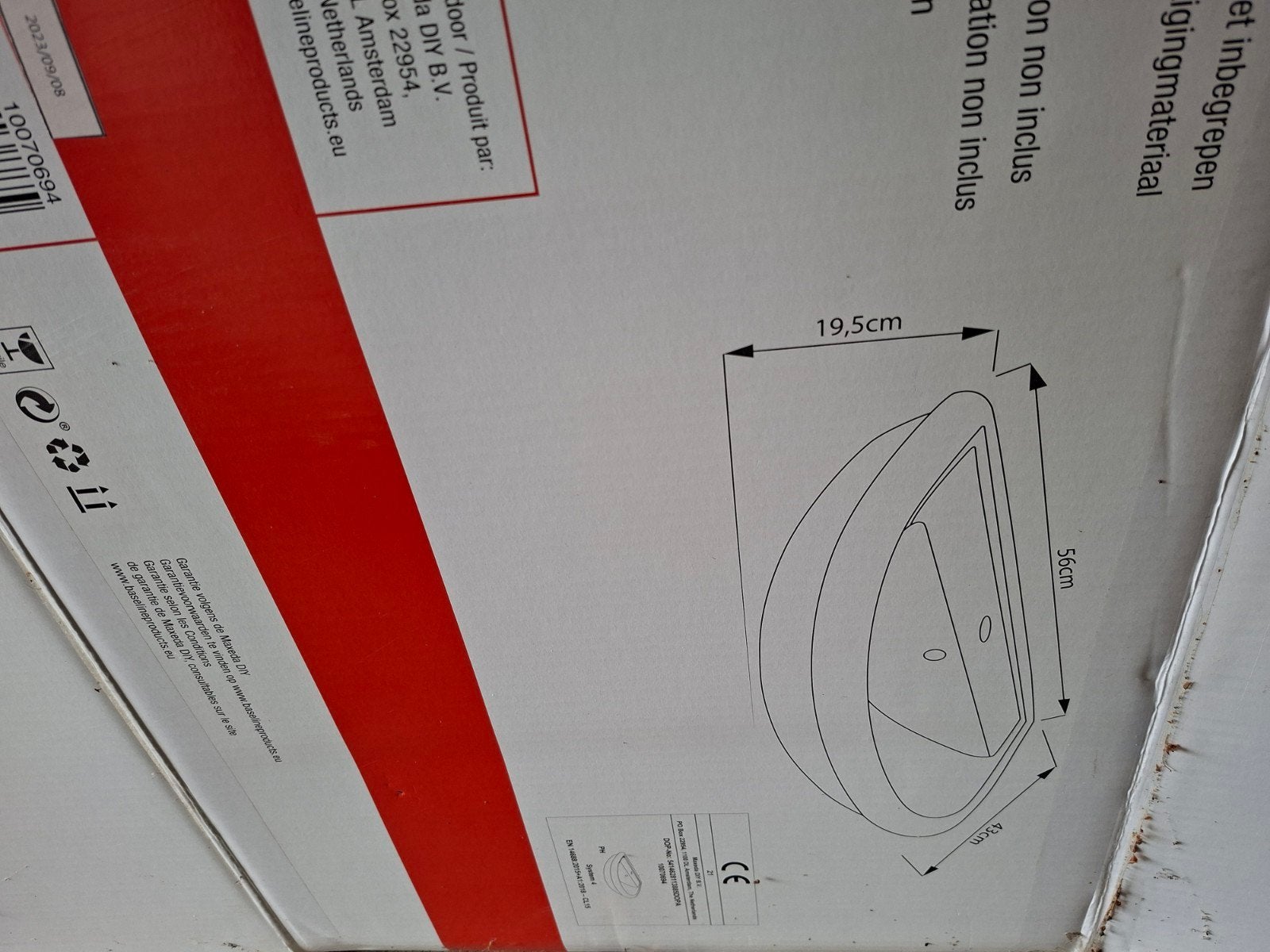 Keramiek wit hangmodel wastafel, Ophalen