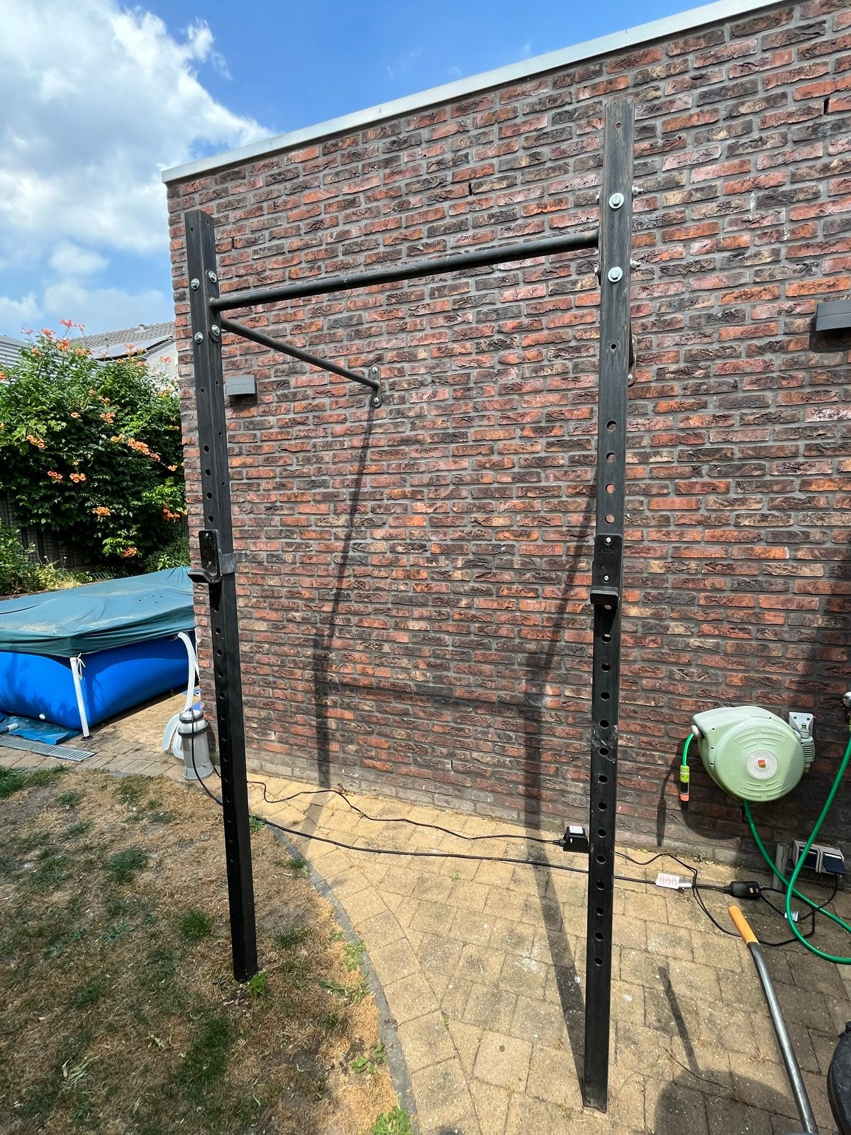 Stevig Barbell / Squat / Pull-up Rek met ATX houders, Ophalen, Zo goed als nieuw, Armen, Overige typen