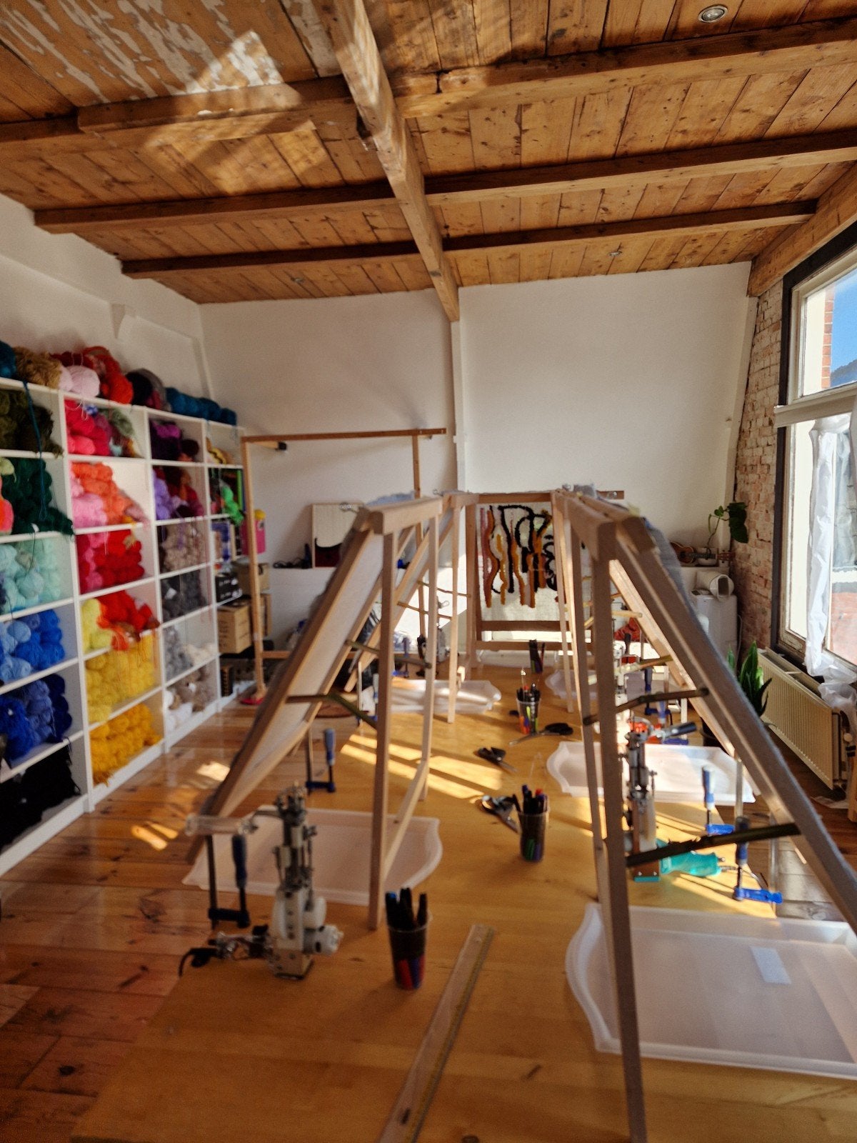 Complete tuftingstudio / workshopinventaris te koop, Ophalen of Verzenden, Meerdere media