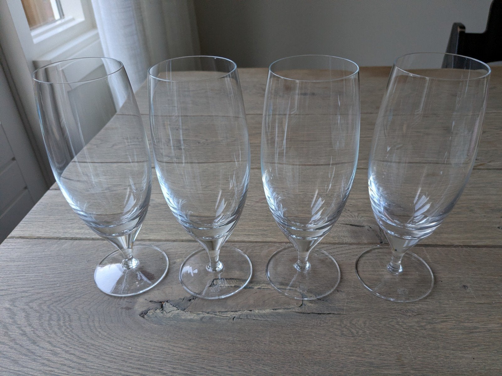 Schott Zwiesel bierglazen 4x, Ophalen, Zo goed als nieuw, Bierglas