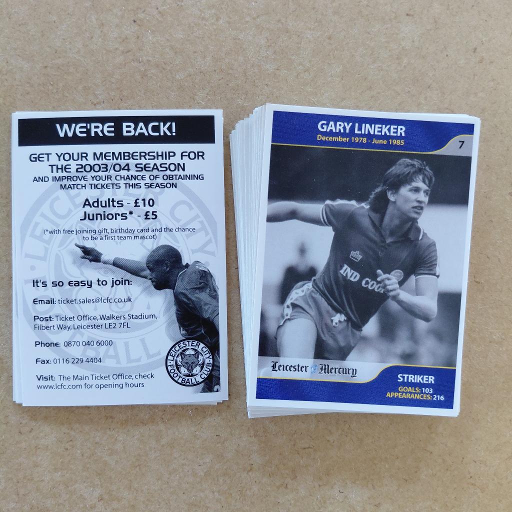 Leicester City Footballers complete set 40 trade cards 2003, Verzamelen, Ophalen, Buitenlandse clubs, Poster, Plaatje of Sticker