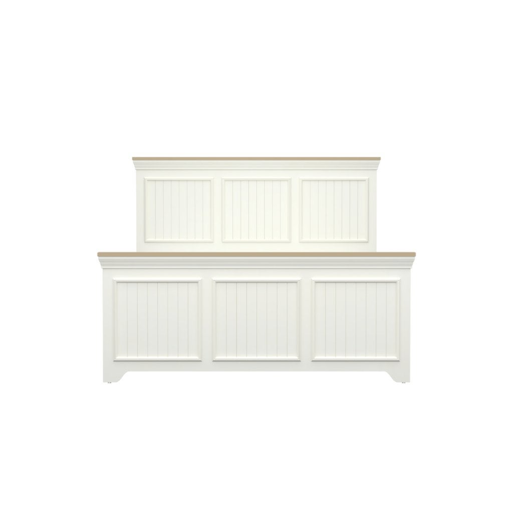 Monte 2-persoonsbed - 140x200 - Wit/beige, Niet ingevuld, Niet ingevuld, Niet ingevuld