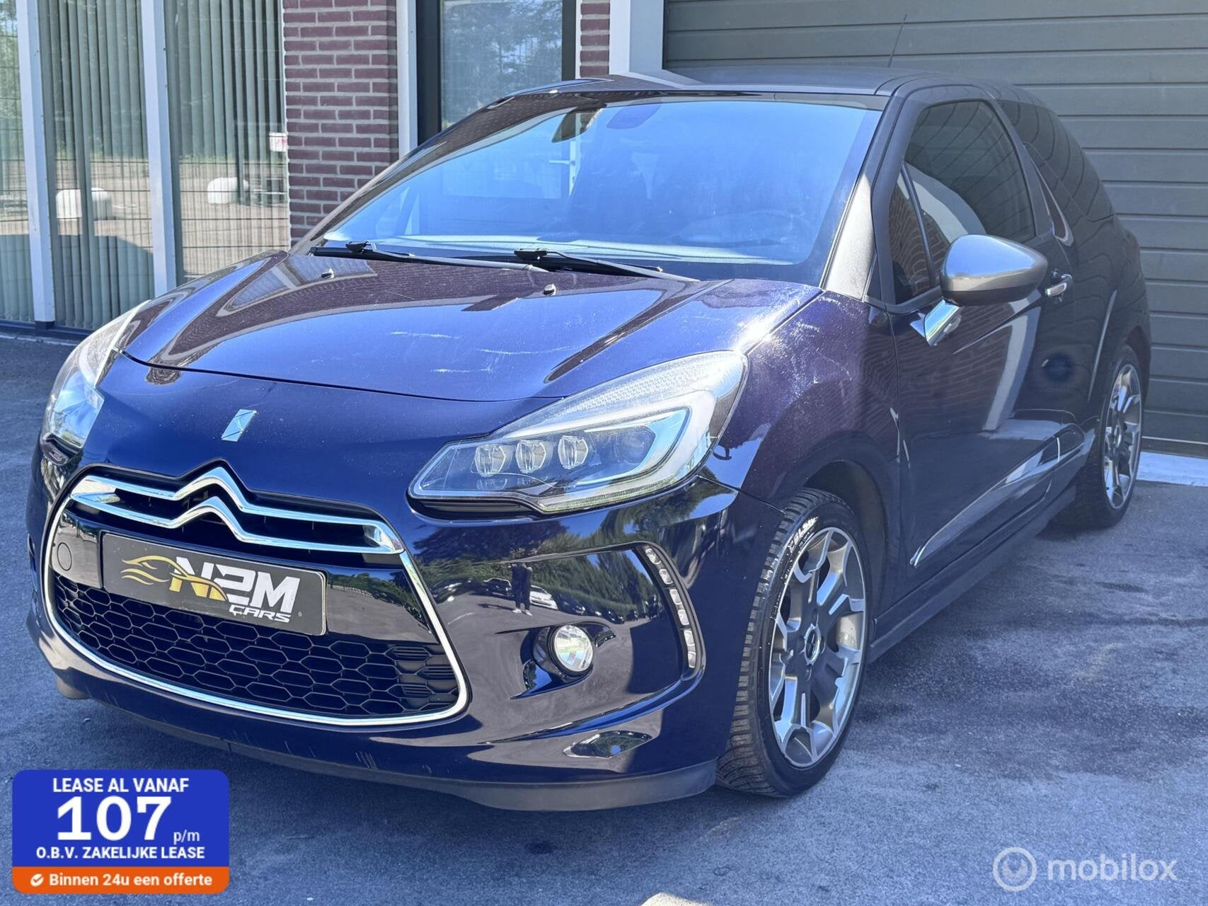Ds 3 1.2 PureTech Business, Auto's, DS, Gebruikt, 1199 cc, Blauw, Leder en Stof