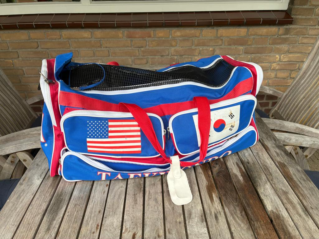 Complete Taekwondo Beschermingsset met Tas, Gebruikt, Taekwondo, Maat XS of kleiner, Vechtsportbescherming