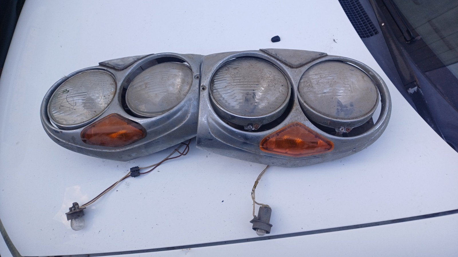 Koplampen set met knipperlichten - Oldtimer onderdelen, Ophalen, Gebruikt, Oldtimer onderdelen