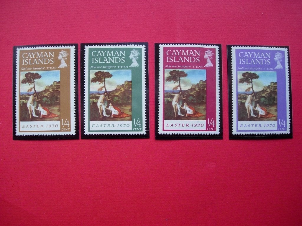 Caymaneilanden 1970 4 paaszegels van een serie van 7 zegels, Verzenden, Postfris, Midden-Amerika