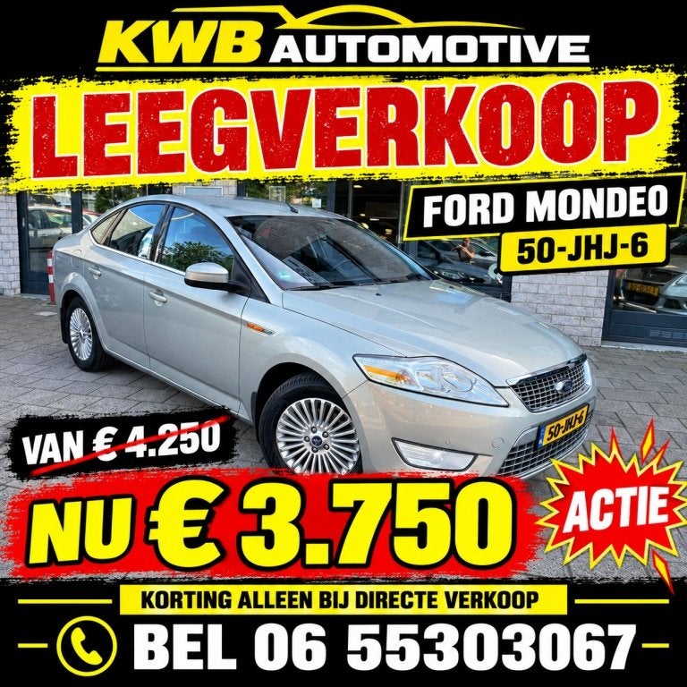 Ford Mondeo 2.0-16V Titanium | Airco APK | NAP (bj 2009), Auto's, 13 km/l, Gebruikt, Origineel Nederlands, Handgeschakeld