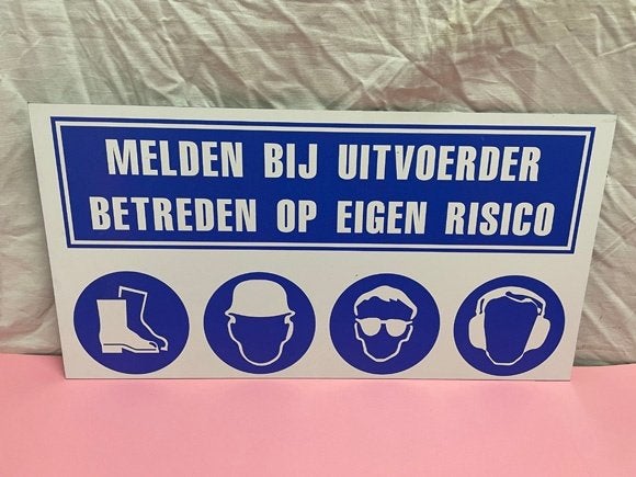 Bord voor bouwplaats (of mancave), Ophalen of Verzenden, Zo goed als nieuw