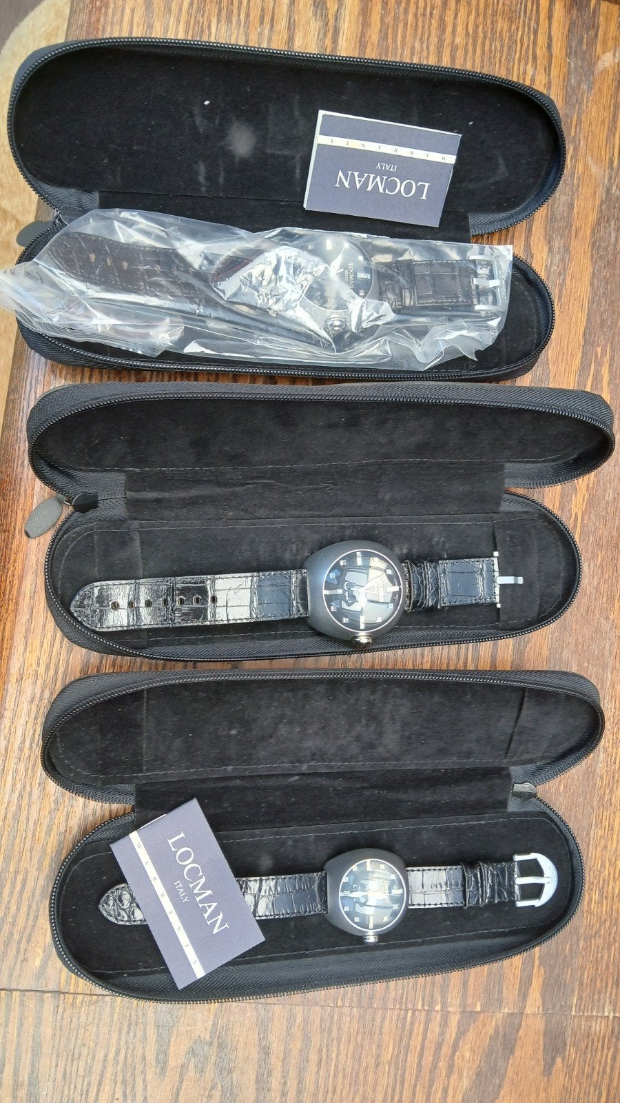 Locman Italy Horloges - Set van 3, Nieuw, Overige merken, Overige materialen, Leer, Polshorloge