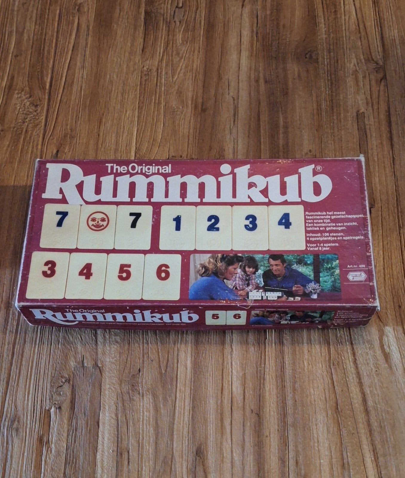 Vintage Rummikub Original cijfers (grote doos), Een of twee spelers, Ophalen of Verzenden, Gebruikt, Goliath
