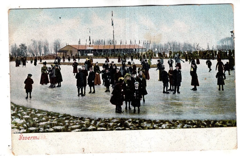Amsterdam Zuid Ijsbaan Schaatsen, Verzenden, Voor 1920, Ongelopen, Noord-Holland