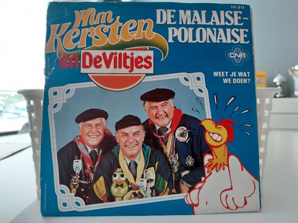 7" Single Wim Kersten & De Viltjes - De Malaise Polonaise, Gebruikt, 7 inch, Ophalen of Verzenden, Nederlandstalig