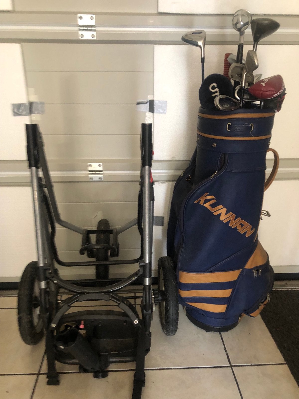 Complete Golfset met Golftas en Golfkar - Gebruikt