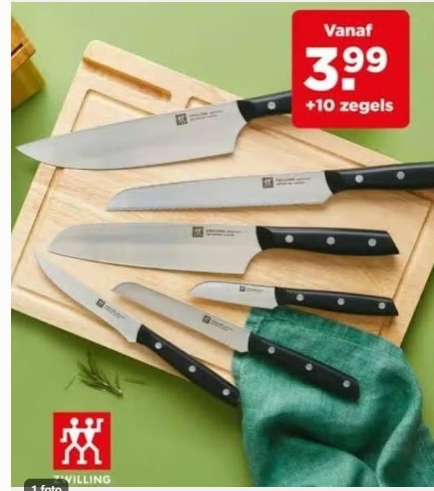 2 Volle digitale spaarkaart van Plus Zwilling messen zegels, Plus, Ophalen