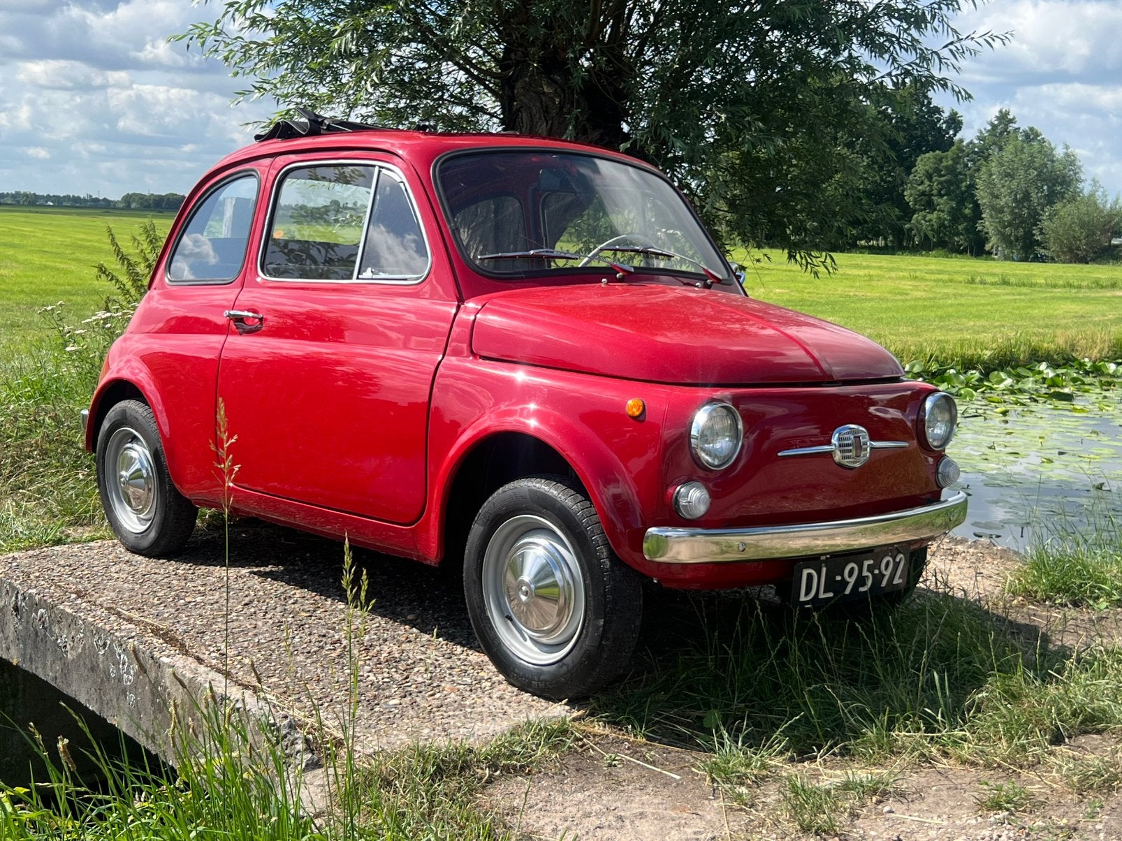 Fiat 500 F, 1-ste serie uit 1966, in top staat !, Auto's, Oldtimers, Bedrijf, Rood, Te koop, Fiat