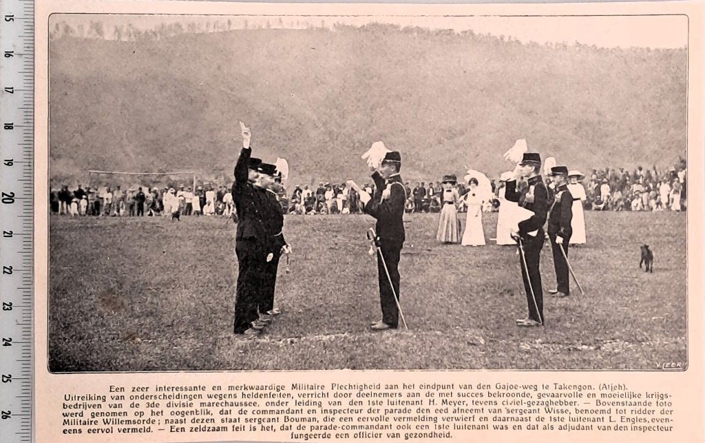 Leger Indië 1912; Mil.plechtigheid aan Gajoe-weg te Takengon, Verzenden, Voor 1940, Gebruikt, Overige onderwerpen