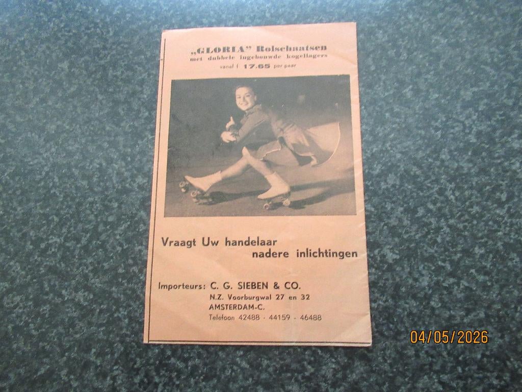 FOLDER- SIEBEN EN CO-AMSTERDAM-oa GLORIA,SICO KULTUS -CA1955, Boeken, Catalogussen en Folders, Ophalen of Verzenden, Gelezen, Folder