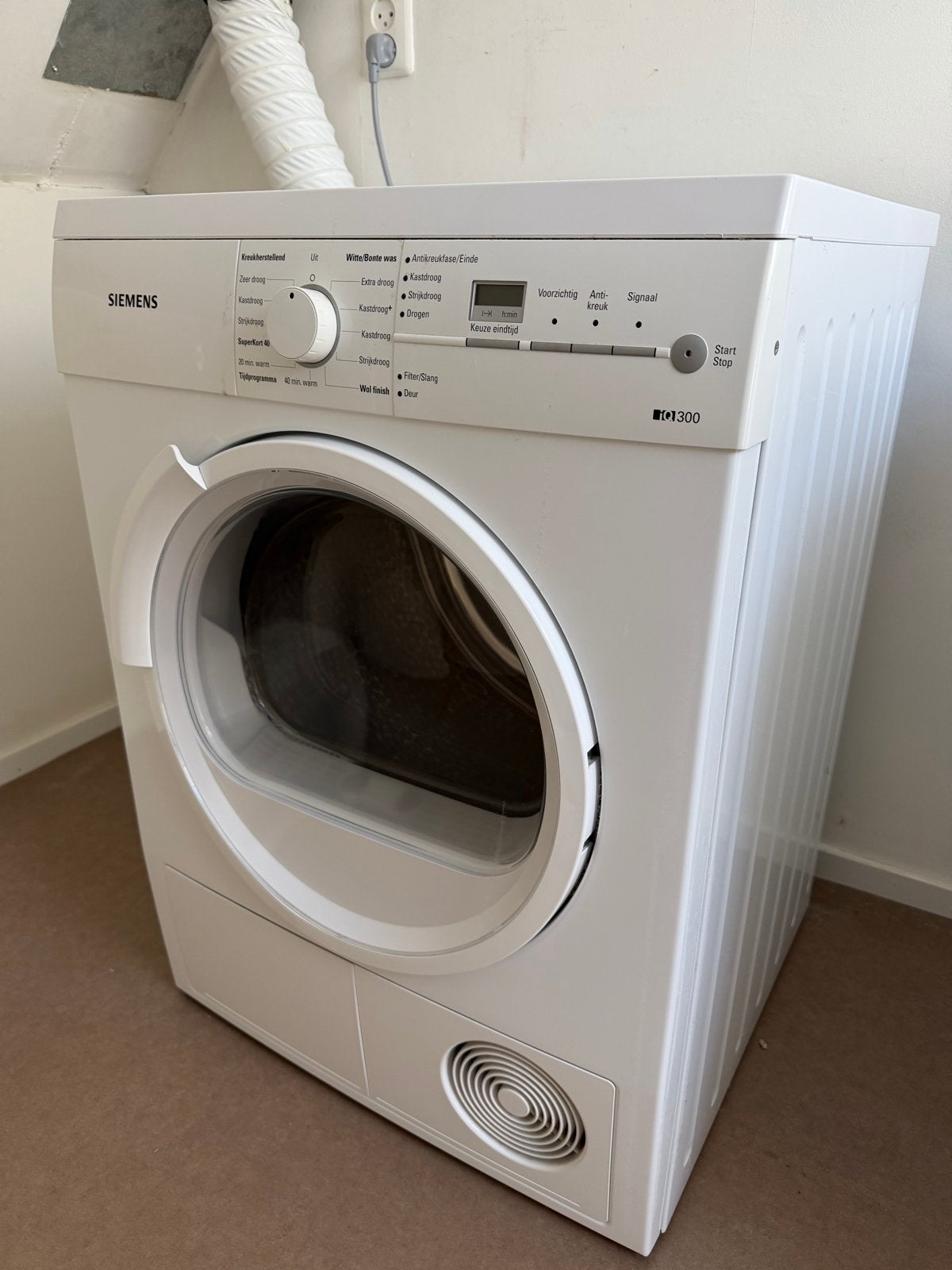Siemens IQ300 Luchtafvoer Wasdroger - Wit, Goede Staat, Ophalen, 6 tot 8 kg, Gebruikt, Luchtafvoer