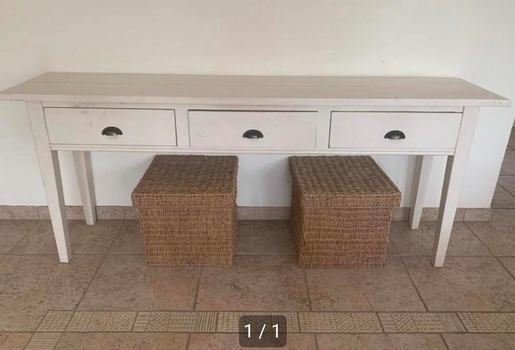 Rieten manden, Ophalen, Vierkant, Minder dan 50 cm, Zo goed als nieuw