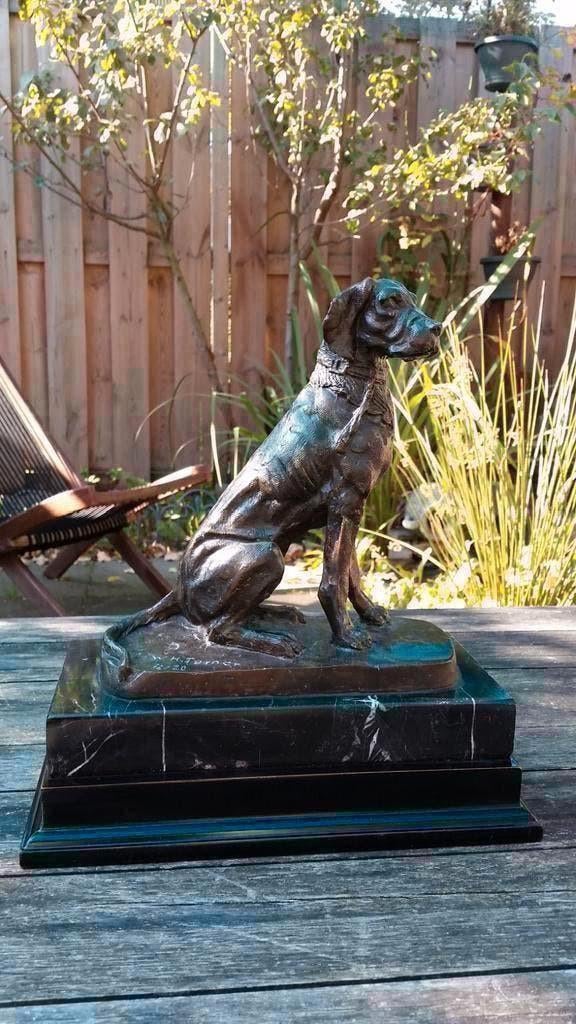 Bronzen beeld Labrador Retreiver - William H.Turner, Brons, Antiek en Kunst, Antiek | Koper en Brons, Brons, Ophalen of Verzenden