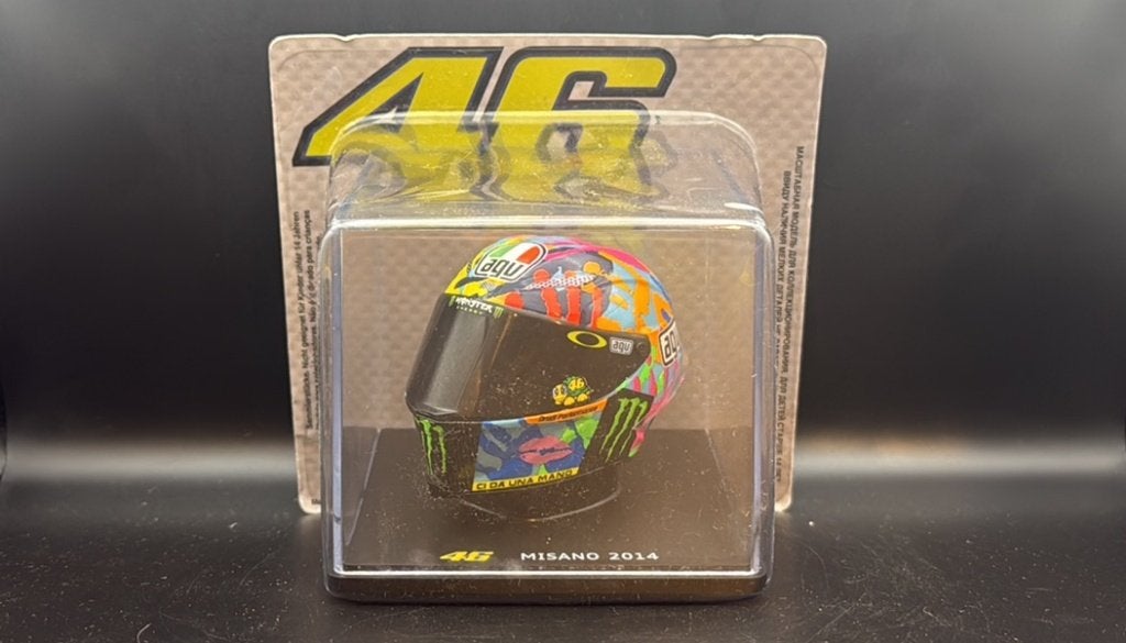 AGV Valentino Rossi 46 Misano 2014 helm schaal 1:5, Ophalen of Verzenden, Nieuw, Motor, Overige merken