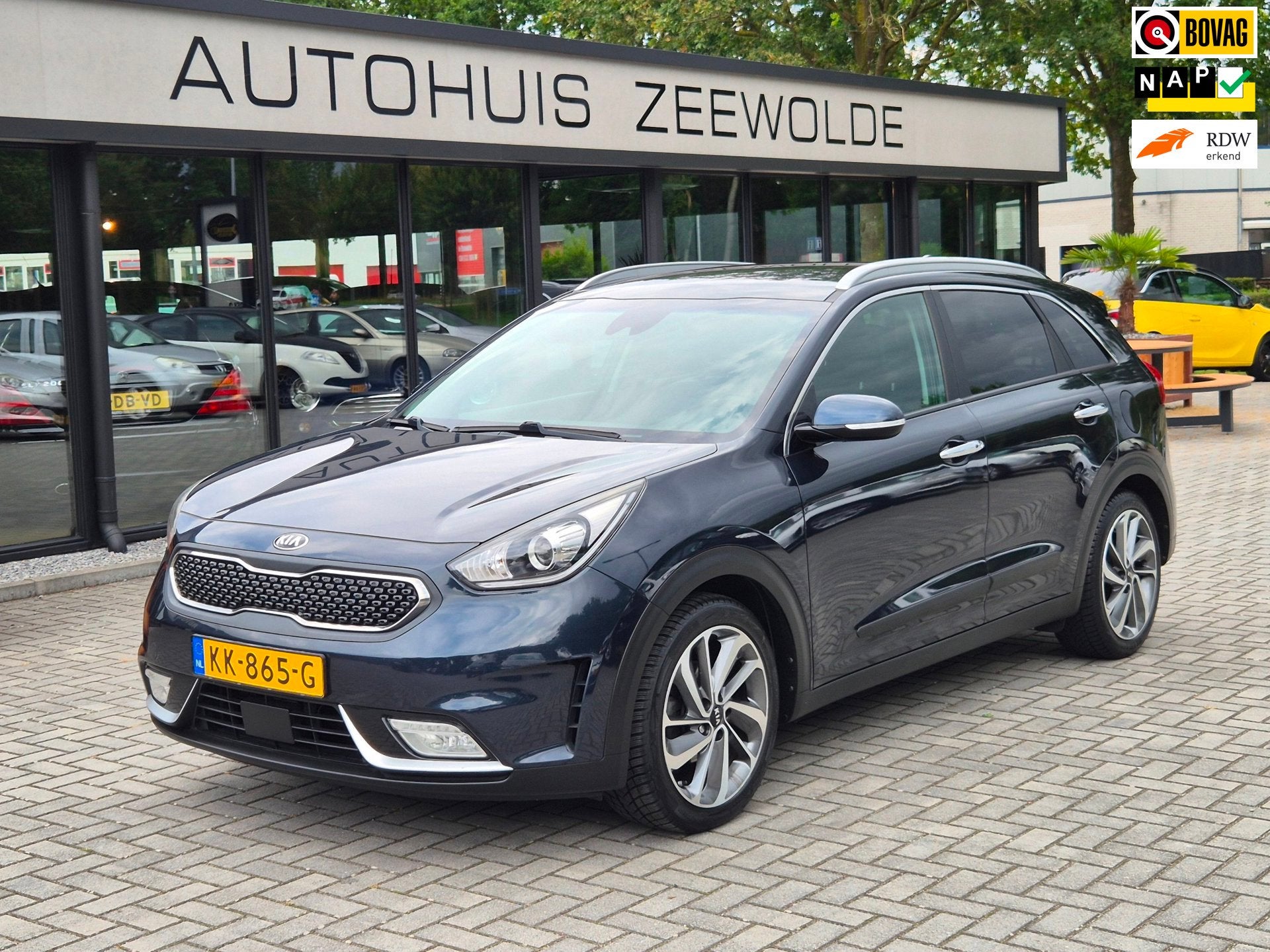 Kia Niro 1.6 GDi Hybrid SportsLine Stoel Koeling/Verwarming, LED dagrijverlichting, Gebruikt, Euro 6, Blauw