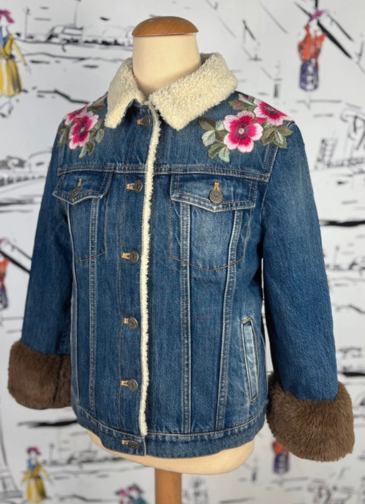 Gucci denim meisjes jas herfst maat 8 + 10 (collectors item), Meisje, Gucci, Jas, Nieuw
