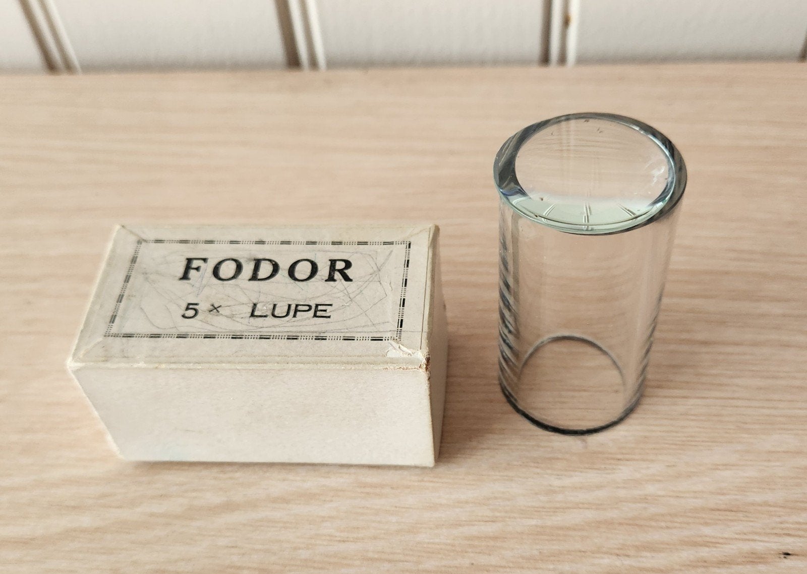 Vintage Fodor 5x Loep / Vergrootglas in originele doos, Ophalen of Verzenden, Gebruikt, Vergrootglas of Loep