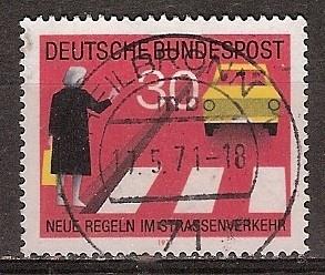 Duitsland Bund, Zebrapad, 1971., Ophalen of Verzenden, BRD, Gestempeld