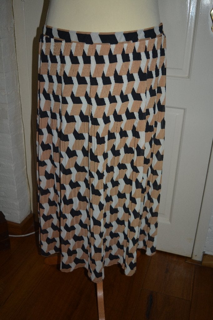 Kyra bij Jannie van der Heiden, leuke modieuze rok, mt 46/48, Bruin, Maat 46/48 (XL) of groter, Ophalen of Verzenden, Zo goed als nieuw