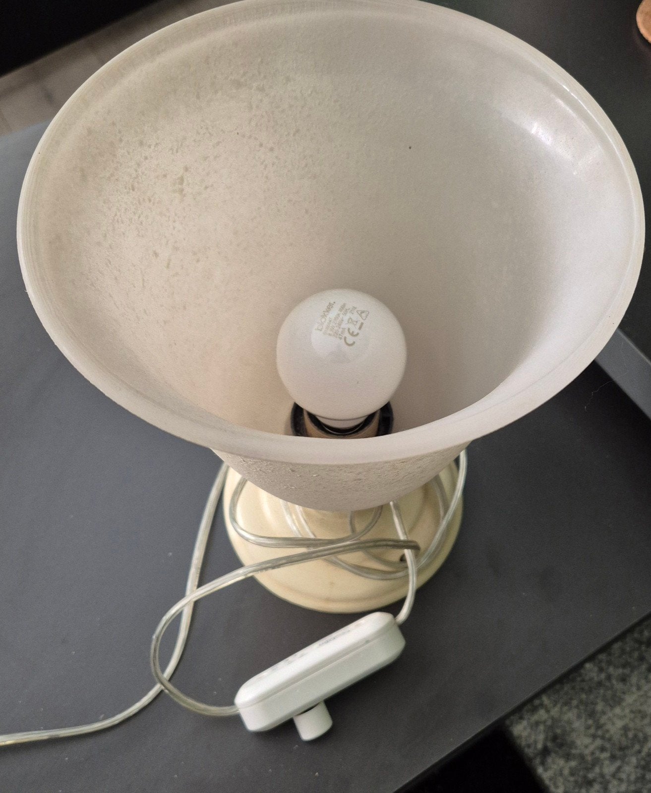Leuke tafellamp, Ophalen, Dimbaar, 26 cm, Wit