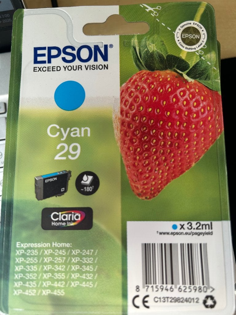 Epson 29 cartridges, Computers en Software, Ophalen of Verzenden, Nieuw, Cartridge, Epson