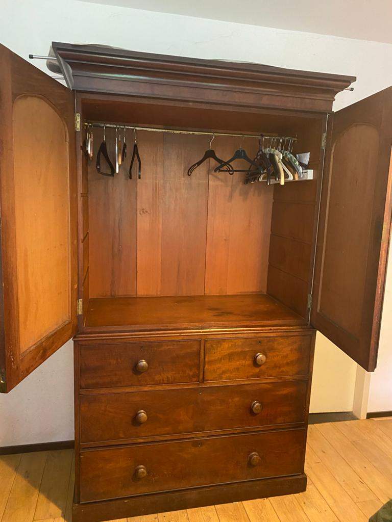 Houten kledingkast met lades - 208x120x60 cm, Ophalen