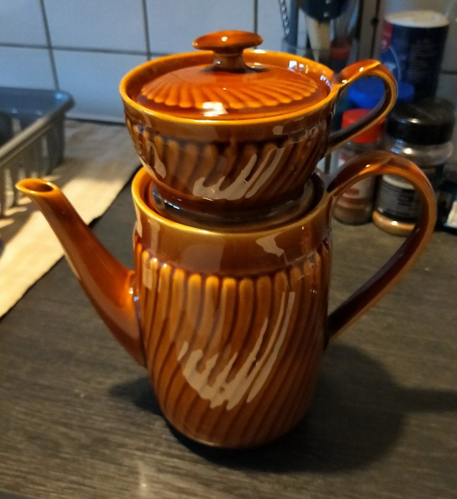 Boch (La Louvière) Art Deco keramische koffiepot/koffiezet, Ophalen
