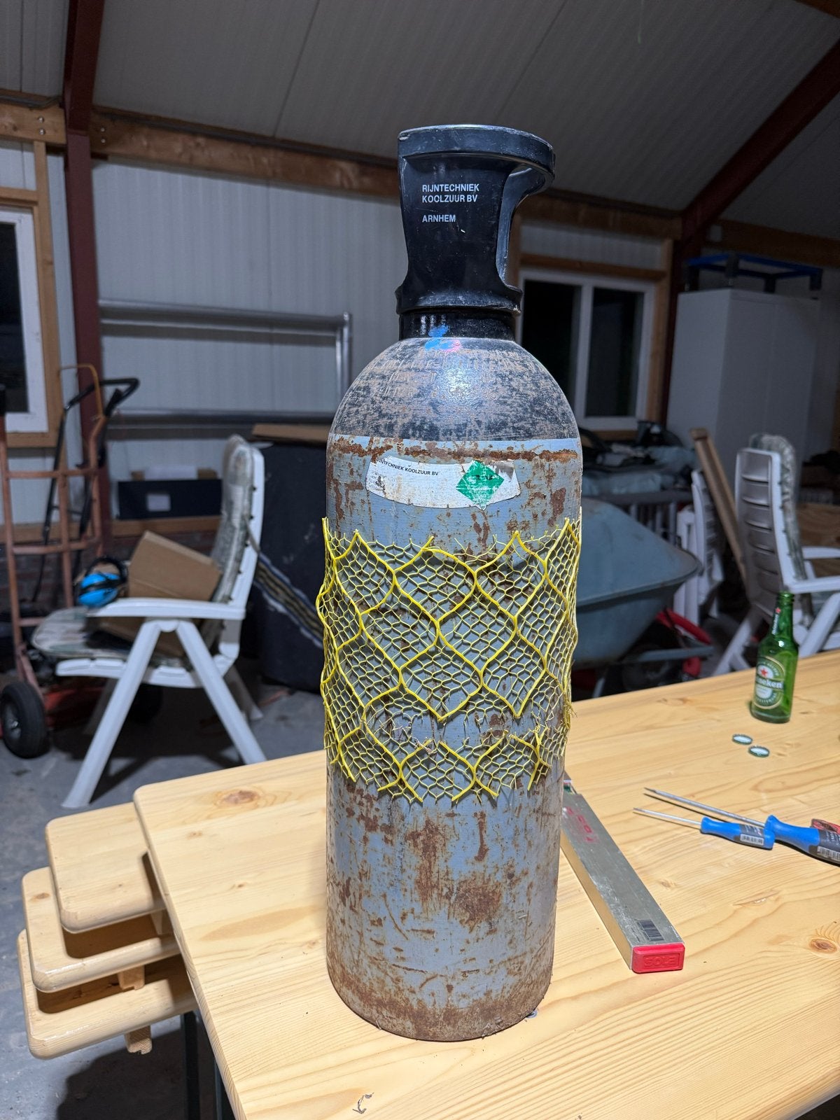 Lege koolzuurfles 13,4L Rijntechniek, Ophalen