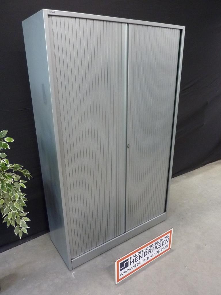 Ahrend roldeurkast zilvergrijs / archiefkast / kantoorkast, Gebruikt, 100 tot 150 cm, Handelsonderneming Hendriksen, Meerdere deuren