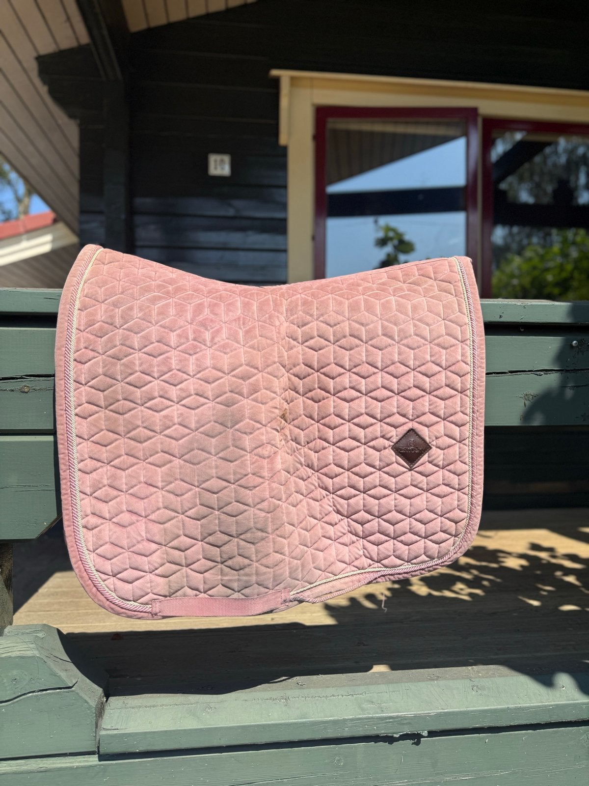 Roze dressuur dekje Kentucky, Dieren en Toebehoren, Full (L), Gebruikt, Dressuurdekje, Ophalen of Verzenden