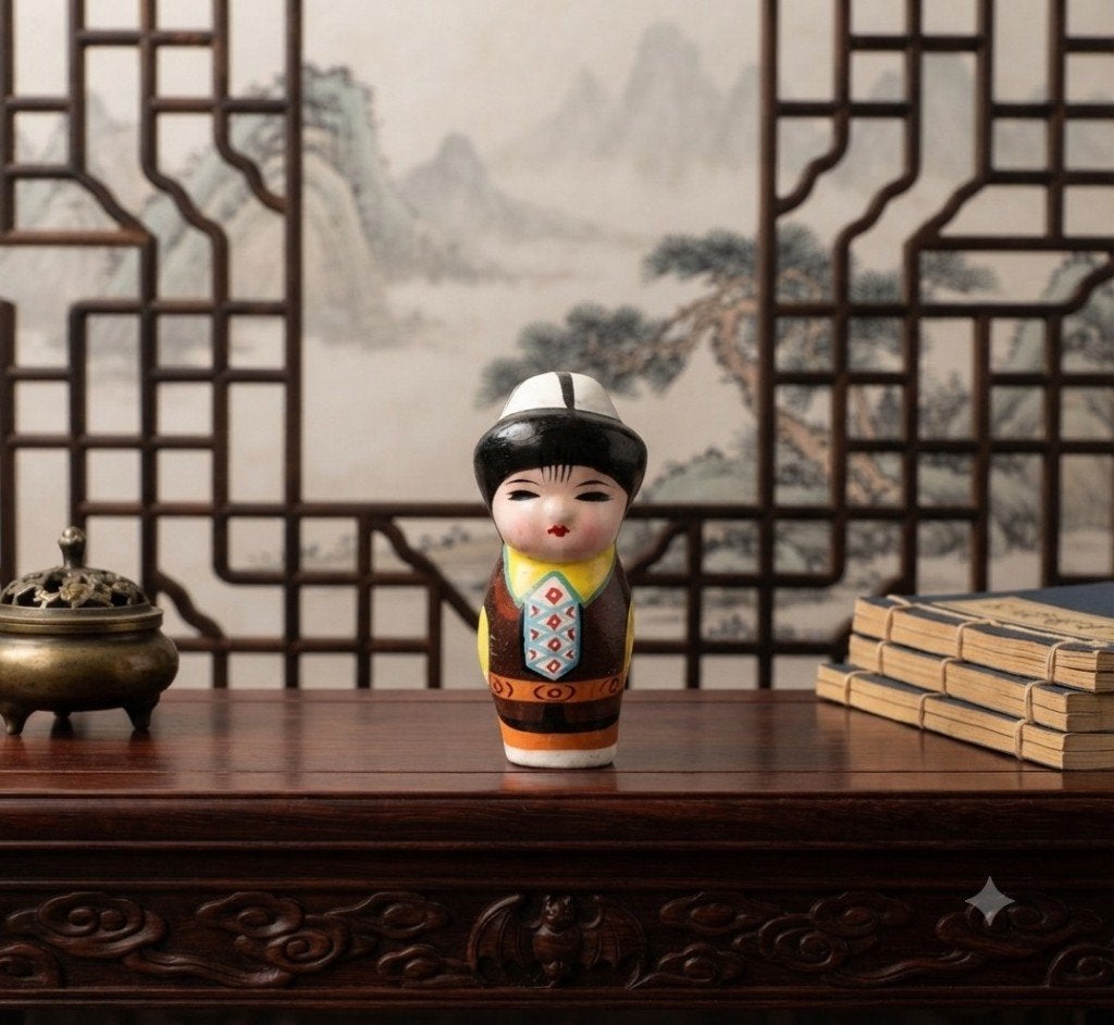 Vintage Chinees kleipoppetje, Verzenden