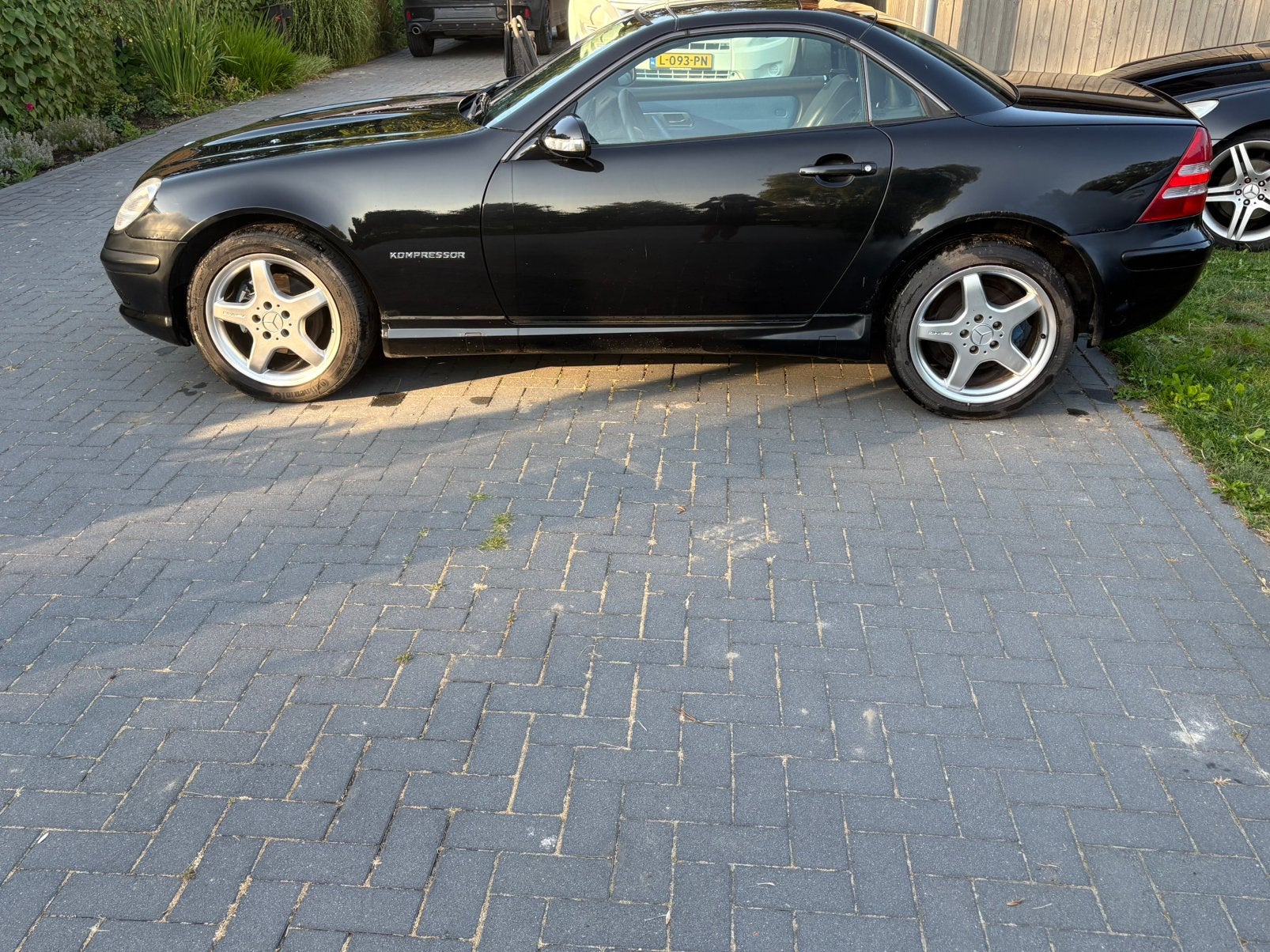 Mercedes-Benz SLK 2.0 Slk200 Kompr Roadster 2003 Zwart, Auto's, Mercedes-Benz, Particulier, SLK, Benzine, G, Cabriolet, Handgeschakeld