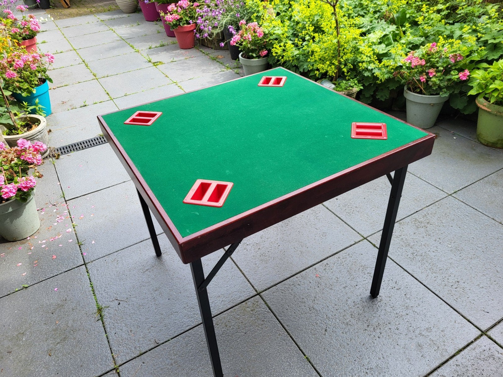 Vierkante bridgetafel - 82 x 82 cm, Gebruikt, 50 tot 100 cm, Vierkant, 50 tot 100 cm