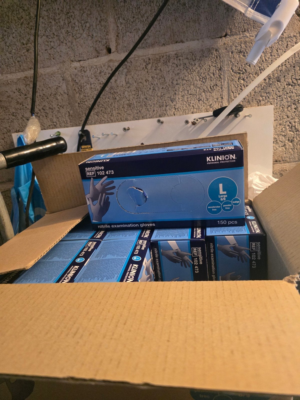 Klinion Nitril Onderzoekshandschoenen Maat L - 150 stuks, Ophalen of Verzenden, Nieuw