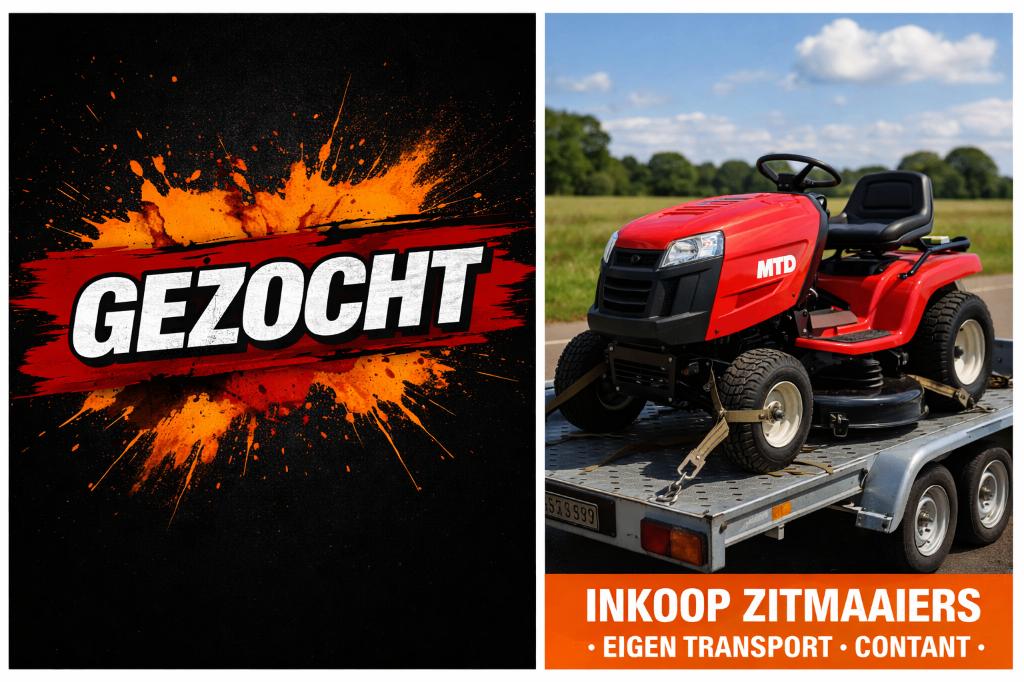 [Gezocht] Zitmaaier MTD, Husqvarna | Inkoop zitmaaiers, Tuin en Terras, Zitmaaiers, Gebruikt, 90 tot 120 cm, Ophalen